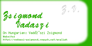 zsigmond vadaszi business card